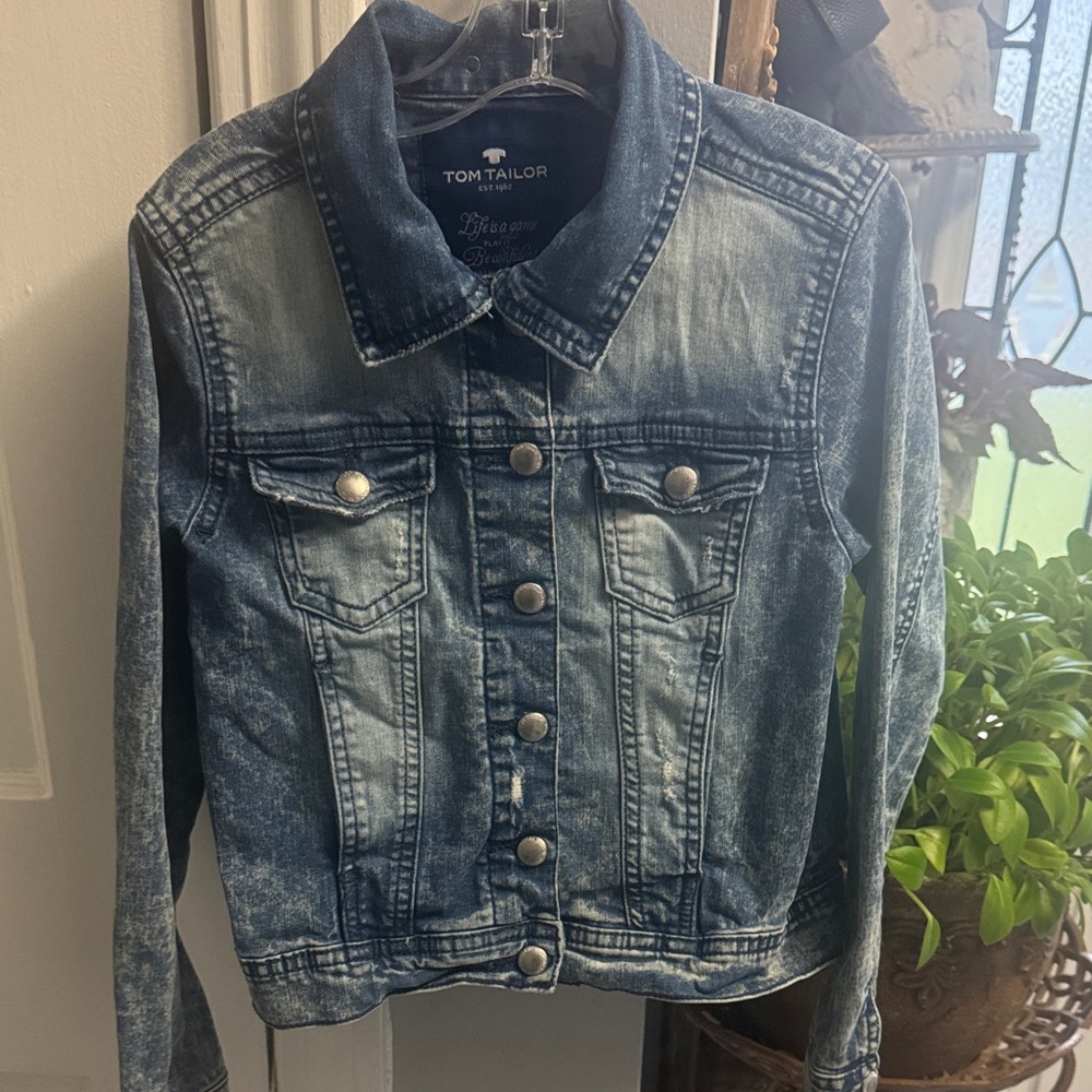Tom Tailor Kids' Blue Acid-Wash Denim Jacket Us size 8
